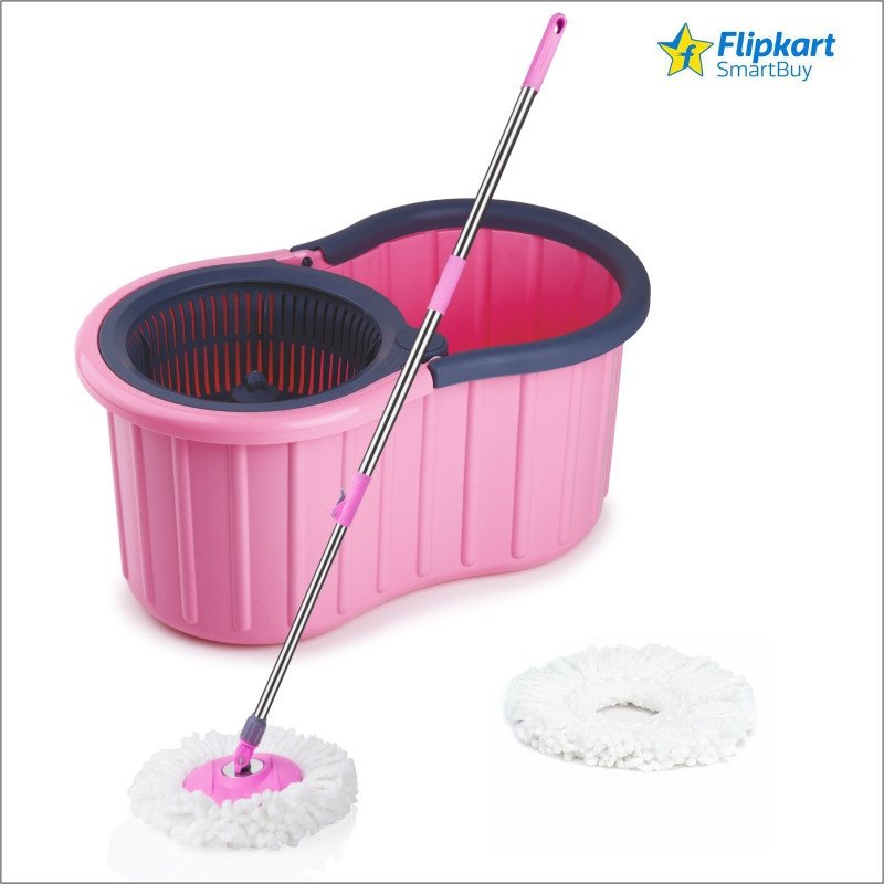 Flipkart SmartBuy NEW BUCKET SPIN MOP AMAZING DESIGN IN PLASTIC AND 2 MICROFIBER REFILL SET Mop Set