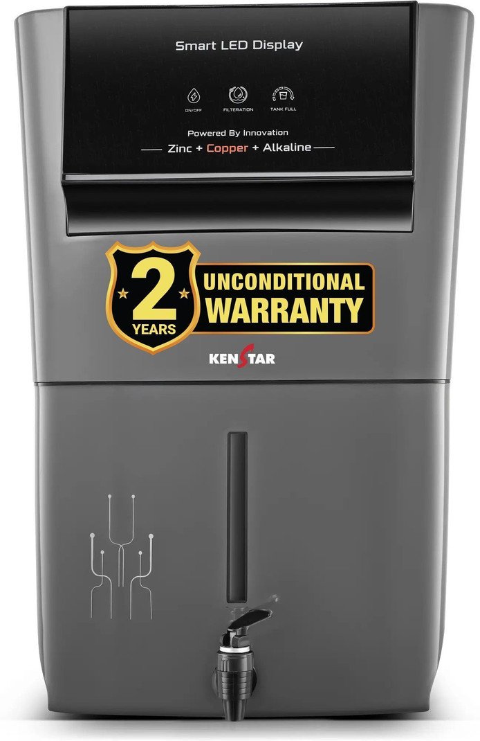 Kenstar Pureza 8 L RO + UV + UF + Copper + Alkaline + Minerals Water Purifier