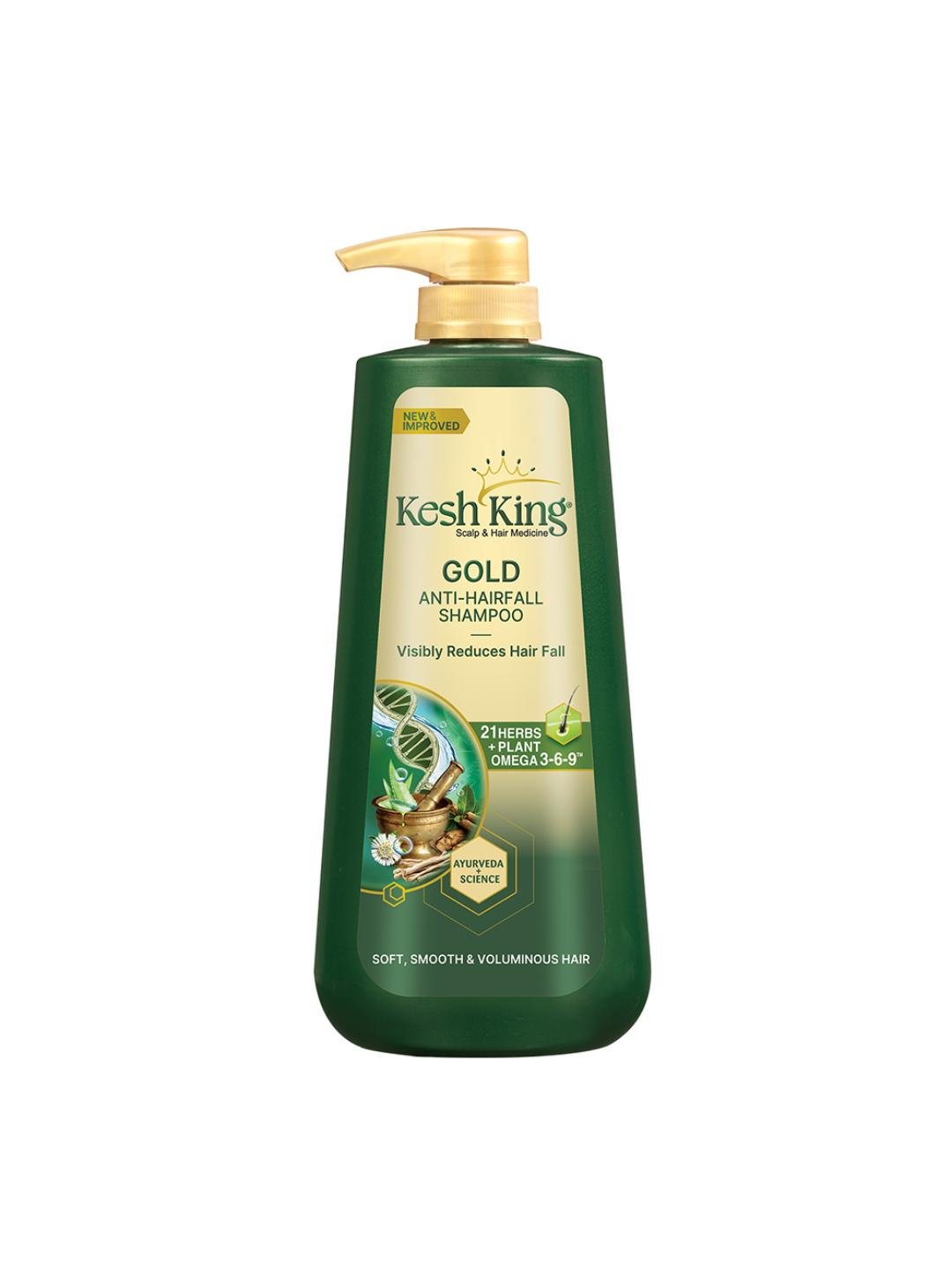 Buy Kesh King Gold Anti Hairfall Shampoo For Soft Smooth & Voluminous Hair 1 L – – Personal Care for Unisex