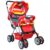 1st Step Yoyo Baby Stroller with 5 Point Safety Harness and Reversible Handlebar Stroller for Baby|360° Swivel Wheel|Large Storage Basket|Kids|Infants|New Born of 0 to 3 Years|Capacity 15kg (NRed)