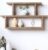 Furniture Café Modern Wooden Wall Mounted Shelf – Multi-Tier Display Rack for Living Room, Bedroom, and Office Décor (Brown)