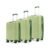 Axis Set of 3 Trolley Bags Polypropylene Hard Suitcase, 8 Spinner Wheels, 3-Pocket Convipack, Dual-Tone Shell, Recessed Number Lock Laser Green/Everglade Green