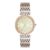 Giordano Eleganza Collection Round Analog Watch for Women, Diamond-Set with Metal Strap Ladies Water Resistant Wrist Watch – A2083