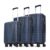Aristocrat Airpro Set of 3 Large Size (Check-in), Medium Size (Check-in) & Cabin (Small Size) Hard Case Trolley Bags, 8 Wheels, Polypropylene Case, Unisex, 3-Yr Global Warranty, Poseidon Blue