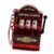 Mini Arcade Slot Machine Keychain with Fruit Reel Display, Retro Novelty Key Ring and Bag Charm for Keys, Backpacks, Party Favors, Collectors and Festival Gifting
