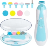 MHR Baby Nail Trimmer New Born Electric, Baby Nail File,Baby Nail Cutter New Born 0to6 Month With Light &6 Grinding Pads for Newborn With Toddler Toes and Fingernails, Kids Nail Care, Polish Trim,Multicolor,Pack of 1
