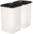 Amazon Brand – Solimo Antimicrobial Square Modular Plastic Storage Container 7.5 L Each (Set of 2) (Black)