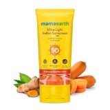 Mamaearth Ultra Light Indian Sunscreen with Carrot Seed & Turmeric | SPF 50 PA ++++ | UVA & UVB Protection