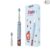 beatXP Jiggle Sonic Electric Toothbrush for Kids with 2 Brush Heads & 3 Cleaning Modes | Rechargeable Electric Toothbrush | 20500 strokes/min with Long Battery Life (Snoozy Blue)