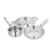 Pigeon Elite Stainless Steel Triply 4 Pcs Gift Set – 22cm (2L) Kadai, 22cm (1L) Frypan and 14cm (1.1L) Saucepan