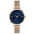 TIMEX Analog Watch for Women with Blue Round Dial & Rose Gold Stainless Steel Bracelet Band Water Resistant Women’s Wrist Watches – TWEL155SMU07