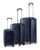 SNITCH Loop 3Pc Set Blue Polypropylene Hard Travel Suitcase – Suitcase for Travel Set of 3 & Luggage with 4 Wheels, Secure Lock & Free Shoe Bag
