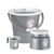 RATAN PLASTICWARE Plastic Bathroom Set of 3 Pieces Combo Pack Gloria Plain,18 Liters Bucket + Nova Stool Patla 107 + Gloria Plain Bath Mug 1 Liter – NIR Silver