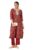 Janasya Women’s Maroon Chanderi Silk Embellished Gold Printed Front Slit Kurta Pant Set