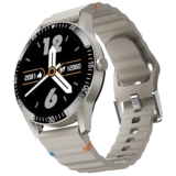 Fire-Boltt Talk Round Smart Watch 1.39″ TFT Display with Bluetooth Calling, Dual Button, Voice Assistance, SPO₂ & Heart Rate Monitor, 120+ Sports Modes, Smartwatch for Men & Women – Beige