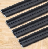 GLUN® Door Bottom Sealing Guard for Home, Office, Hotel Reduce Noise, Insects, Wind Dust Weather from Outside Black in Color Pack of 4