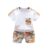 Googo Gaaga Boy’s Cotton Printed T-Shirt with Shorts in White Color Sets for Baby Boys