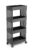 Plastic Multipurpose 4-Tier Floor Mount Corner Storage Shelf, Organizer Rack for Kitchen/Dish (Black)