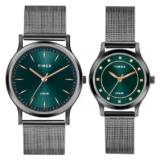 TIMEX Analog Watch for Pair with Round Dial & Water Resistant Couple’s Wrist Watches