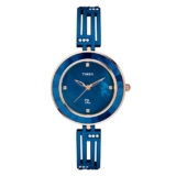 TIMEX Fria Analog Watch for Women with Mother of Pearl Round Dial & Blue Brass Bracelet Band Water Resistant Women’s Wrist Watches – TWEL16203