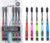 AGARO Charcoal Manual Toothbrush, Gentle Soft, Teeth Whitening Family Pack of 5, Mix Colour