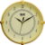 Ajanta Analog 19 cm X 19 cm Wall Clock  (Gold, With Glass)