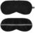 Amazon Basics Sleeping Eye Mask | Super Smooth, Velvet Fabric, Secure Fit | Soft & Comfortable Blindfold for Travelers | Ideal for Airplane, Car, Office & Home | Relaxation & Eye Pain Relief (Black)