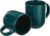 Amazon Brand – Solimo Ceramic Coffee Mugs | 100% Food Grade | Microwave Safe (300 ml, Set of 2, Turquoise)