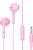Ambrane Wired Headphones in Ear Earphones with in-Line Mic for Clear Calling, 14Mm Dynamic Drivers for Boostedbass, 3.5Mm Jack, Multi-Functional Controller (Stringz 38 Lite, Pink)
