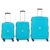 Aristocrat Polypropylene Armstrong 3 Pc Set 4 Spinner Wheels Trolley Bags for Travel Hardcase Luggage, Lightweight Bag with Combination Lock (Teal Blue)(55, 65 & 75) Cm, Small,Medium & Large