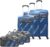 Aristocrat Trigon Hexa Set of 3 Cabin-55cm (Small) + Check-in-69cm (Medium) + Check-in-79cm (Large) & 3 Duffles (Small-52cm) for Travel