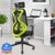 ASTRIDE Ergofit Ergonomic Chair 2D Headrest,Tilt Lock Mechanism Nylon Base,Neon color, Mesh Office Adjustable Arm Chair  (Green, DIY(Do-It-Yourself))