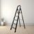 Bonkaso Climb Lite Pro Foldable Aluminium Ladder, Multipurpose Ladder for Home & Office, Anti-Skid Steps, Heavy Duty Platform, 5 Steps, 5 Years Warranty (Black – 165h x 49w Cms)