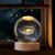 BTfash 3D Milky Way Ball Night Light with Wooden Base for Home Decor, Living Room, Bedrooms Ornament