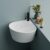 CANCRI Designer Wall Mounted Wash Basin For Bathroom | Ceramic Wall Hung Sink | Corner Basin | Corner Sink For Living Room, Resturent, Hotel (14 x 13 x 6 Inch) (White)
