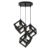 DesiDiya® 3 Lights Round Cluster Chandelier Cube Light with Braided Cord Pendant Lights For Ceiling Hanging Lights