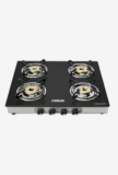 Eveready TGC 4B 4 Burner Gas Stove (Black) Rs.3349 – TataCliq