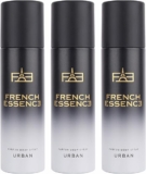FRENCH ESSENCE Deodorant Spray for men,Long Lasting Fragrance, Fresh Scent (Urban) 120Ml Each – Pack of 3