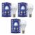 Halonix 8.5 Watt B22 LED White Rechargeable Emergency light Inverter Bulb, Pack of 3
