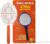 Halonix Bug Zapper Anti-Mosquito Racquet, Insect Killer Bat with Rechargeable 400 mAh Battery | Mosquito bat | Fly swatter | Orange