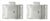 Harrison H-0559_PK2 90mm Iron Six Lever Double Action Furniture Lock Set (Silver,Pack