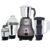 Inalsa Amaze Mixer Grinder Mixer Grinder, 780W, 3 Stainless Steel Jars & 1 Blender Jar with Fruit Filter (Grey)
