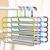INOVERA (LABEL) Plastic Inovera 5 Layer Pants Clothes Hanger Wardrobe Storage Organiser Rack (Set of 6), 32Lx1Bx33H Cm (Assorted Colour)
