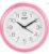 Kadio Analog 20 cm X 20 cm Wall Clock (Pink with Glass, Standard)