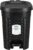 Kolorr Stitch 7L Plastic Pedal Modern Design Waste Bin (Black)
