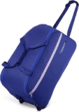 Lavie Sport Polyester Lino M Medium Size 57 Cms Duffle Wheeler Bag|2 Wheel Duffle Bag|Duffle Bag With Adjustable Handle, 20 x 38 x 62 Centimeters, Navy