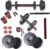 Lifelong LLPVCHGC06 PVC Home Gym Set 20kg Plate with Extension Barbell Rod and Dumbbells Rods with Gym Accessories for Home Workouts 