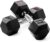 Lifelong Rubber Coated Hexa Dumbbell Set of 2 (5Kg x 2) for Home Gym – Weights for Men & Women – Exercise Equipment (Black)
