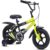 Lifelong Strong 14T Single Speed Kids Bicycle | Kids Bike for 3–7 Years | Mag Wheels & EVA Tyres | Rigid Fork | Caliper Brake | Dual Tone Paint | Chain Cover & Mudguard (Black & Lime Yellow)