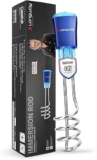 Longway LWIR01 1500W Immersion Water Heater Rod | Water Proof | Shock Proof Body | Heavy Element with Nickel Coated | Instant Fast Heating | ISI Certified | 2 Years Replacement Warranty (Blue)